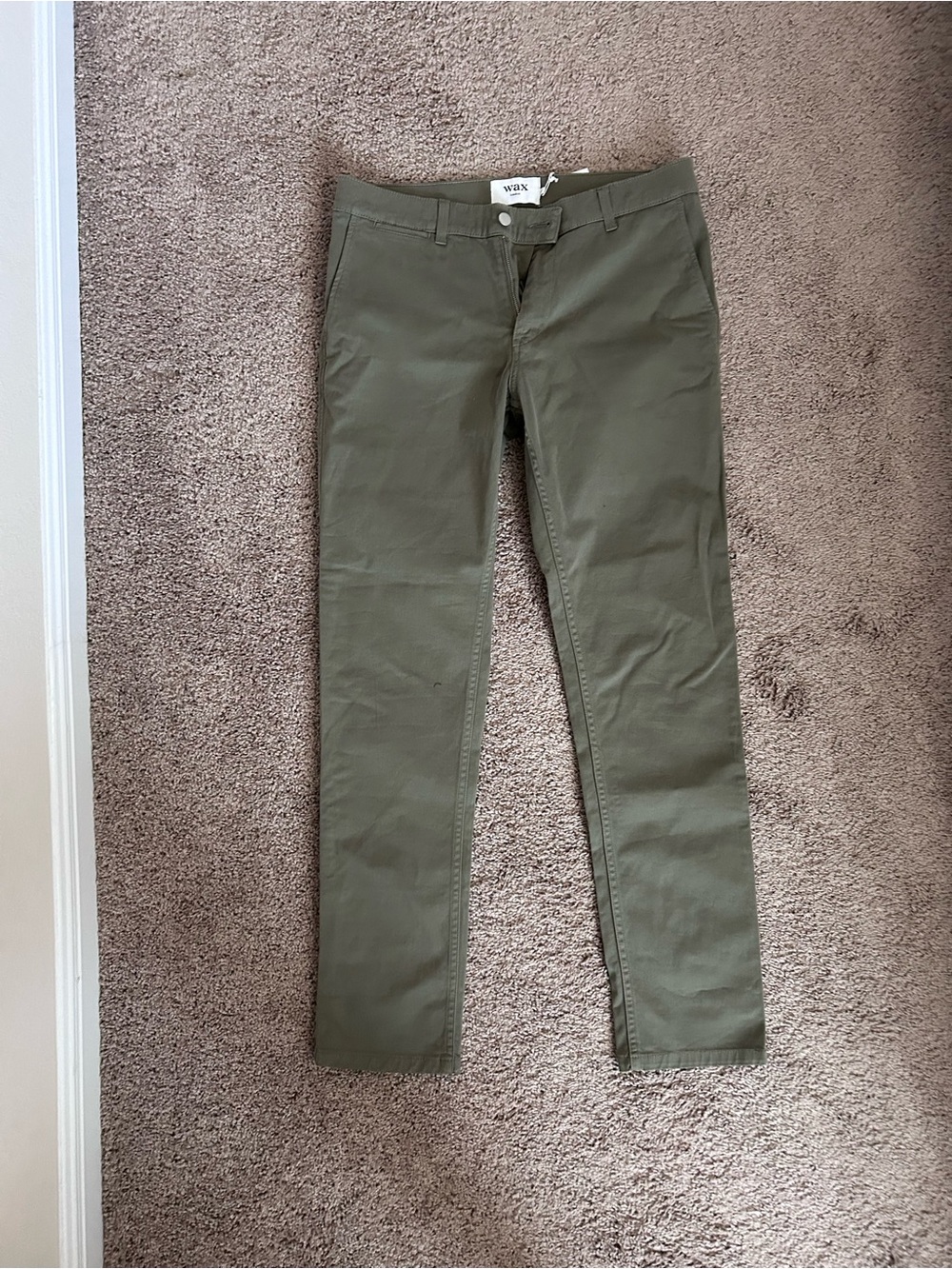Wax London Men’s Olive Green Slim Fit Jeans